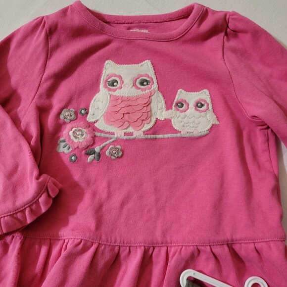 Gymboree Bright Owl 12-18 month Outlet leggings NWT, retail top used set. - Picture 2 of 5